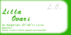 lilla ovari business card